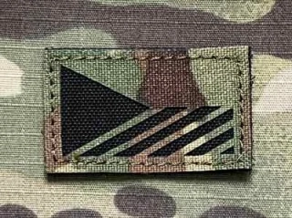 Action LaserCut Patch - Czech Flag - Small - Multicam - nášivka
