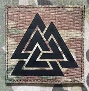 Action LaserCut Patch - Viking Valknut - Large - Multicam - nášivka