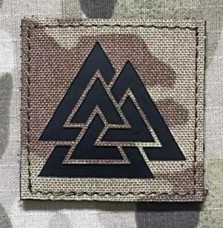 Action LaserCut Patch - Viking Valknut - Medium - Multicam - nášivka