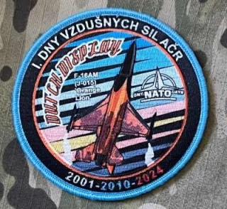Czech Patch Czech - I. Dny vzdušných sil AČR - Dutch Display F-16AM Orange Lion - 2001-2010-2024 - Woven - Velcro - nášivka