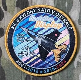 Czech Patch Czech - XII. a XVI. Dny NATO v Ostravě - Anatolian Display F-16C Solo Turk - 2001-2012 a 2016-2024 - Woven - Velcro - nášivka