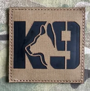 Action LaserCut Patch - K9 Dog - Large - Coyote Brown - nášivka