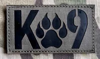 Action LaserCut Patch - K9 Dog Paw - Medium - Ranger Green - nášivka