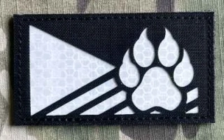 Action LaserCut Patch - Czech Flag - K-9 - Medium - Black - nášivka