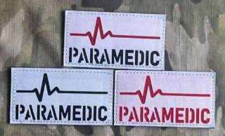 Action LaserCut Patch - Paramedic - Heart Rate - Medium - White - nášivka