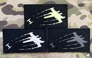 Action LaserCut Patch - Star Wars X-Wings Figher vs. TIEs - Medium - Black - nášivka