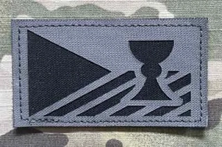 Action LaserCut Patch - Czech Flag - Kalich - Medium - Wolf Grey - nášivka