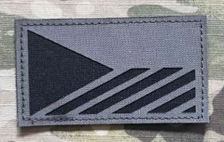 Action LaserCut Patch - Czech Flag - Medium - Wolf Grey - nášivka