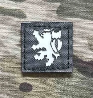 Action LaserCut Patch - Czech Lion - Small - Wolf Grey - nášivka