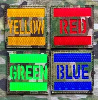 Action LaserCut Patch - Team Color Square - Reflex - Large - Multicam - nášivka