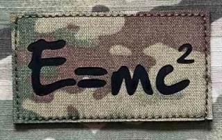 Action LaserCut Patch - E = mc² - Medium - Multicam - nášivka