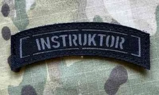 Action LaserCut Patch - INSTRUKTOR Tab - Medium - Black - nášivka