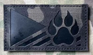 Action LaserCut Patch - Czech Flag - K-9 - Medium - Multicam Black - nášivka