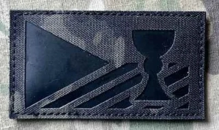 Action LaserCut Patch - Czech Flag - Kalich - Medium - Multicam Black - nášivka
