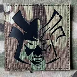 Action LaserCut Patch - Samurai Head - Large - Multicam - nášivka