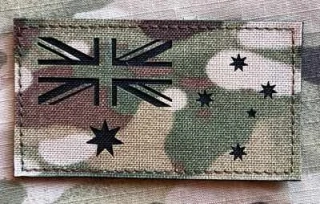 Action LaserCut Patch - Australia Flag - Medium - Ranger Green - nášivka
