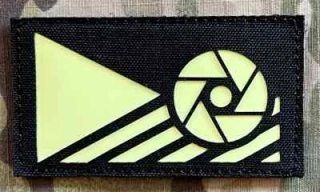Action LaserCut Patch - Czech Flag - Adventure Photographer - Medium - Black - nášivka