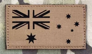 Action LaserCut Patch - Australia Flag - Medium - Coyote Brown - nášivka
