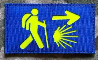 Action LaserCut Patch - Camino de Santiago - Medium - Blue - nášivka
