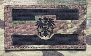 Action LaserCut Patch - Austria Flag - Medium - Ranger Green - nášivka