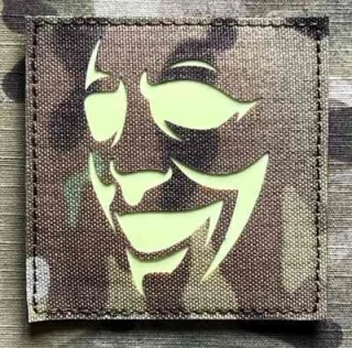 Action LaserCut Patch - Ghost Face - Large - Multicam - nášivka