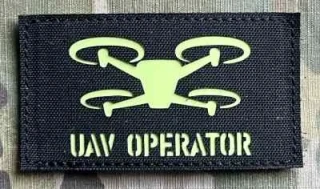 Action LaserCut Patch - UAV Operator - Medium - Black - nášivka