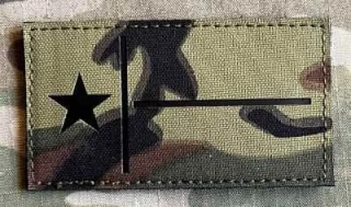 Action LaserCut Patch - Texas Flag - Medium - ERDL Green - nášivka