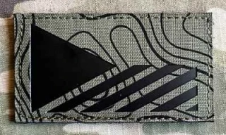 Action LaserCut Patch - Czech Flag - Medium - Topografic Camo Green - nášivka