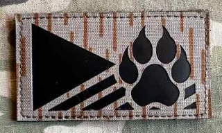Action LaserCut Patch - Czech Flag - K-9 - Medium - Strichtarn - nášivka