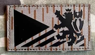 Action LaserCut Patch - Czech Flag - Czech Lion - Medium - Strichtarn - nášivka