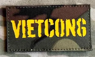 Action LaserCut Patch - Vietcong Game Logo - Medium - ERDL Green - nášivka