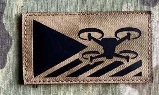Action LaserCut Patch - Czech Flag - UAV/Drone Operator - Medium - Coyote Brown - nášivka