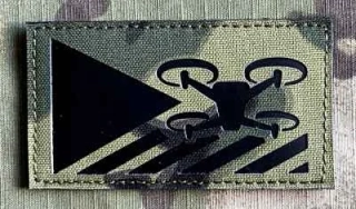 Action LaserCut Patch - Czech Flag - UAV/Drone Operator - Medium - ERDL Green - nášivka