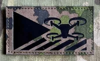 Action LaserCut Patch - Czech Flag - UAV/Drone Operator - Medium - M05 Woodland - nášivka