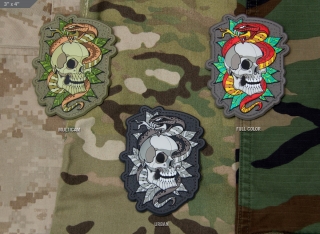 MSM Skull Snake 2 PVC Patch - nášivka