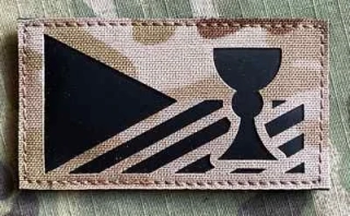 Action LaserCut Patch - Czech Flag - Kalich - Medium - Multicam Arid - nášivka