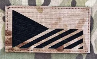 Action LaserCut Patch - Czech Flag - Medium - Multicam Arid - nášivka