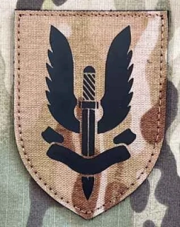 Action LaserCut Patch - SAS Badge - Multicam Arid - nášivka