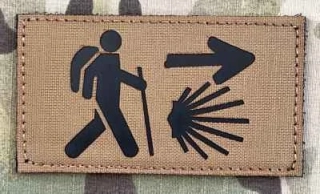 Action LaserCut Patch - Camino de Santiago - Medium - Coyote Brown - nášivka