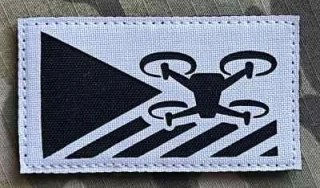Action LaserCut Patch - Czech Flag - UAV/Drone Operator - Medium - White - nášivka