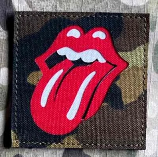 Action LaserCut Patch - The Rolling Stones - Large - Black - nášivka