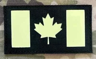Action LaserCut Patch - Canada Flag - Medium - Black - nášivka