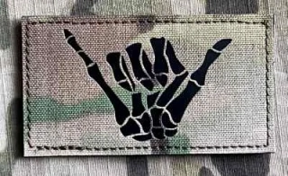 Action LaserCut Patch - Shaka Bones - Medium - Multicam - nášivka