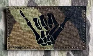 Action LaserCut Patch - Shaka Bones - Medium - vz.95 - nášivka