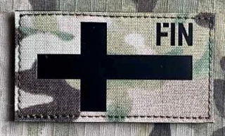 Action LaserCut Patch - Finland Flag - FIN - Medium - Multicam - nášivka