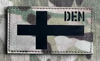 Action LaserCut Patch - Denmark Flag - DEN - Medium - Multicam - nášivka