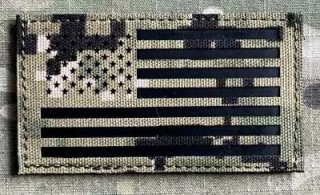 Action LaserCut Patch - USA Flag - Medium - AOR2 - nášivka