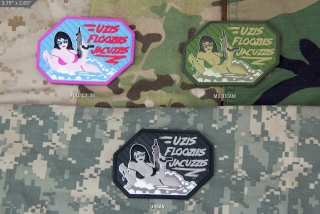 MSM Uzis Floozies Jacuzzis PVC Patch - nášivka