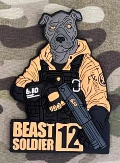 NoName Beast Soldier Dog PVC Patch - nášivka