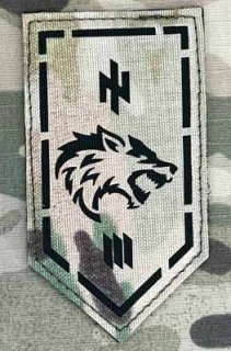 Ukrajina Military Velcro Patch 3rd Separate Assault Brigade - 1st Assault Infantry Battalion - 3rd Assault Company LaserCut - Multicam - nášivka
